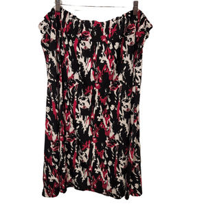 Cato Womens Multi Color Plus Size Midi Skirt Size 26/28W Stretch Flowy Dressy